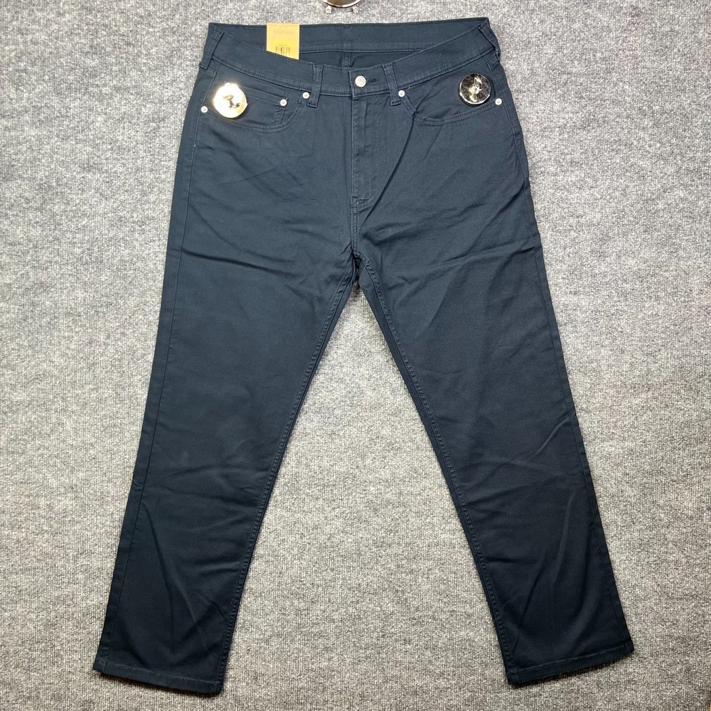 Levi's 505 Regular Fit Jeans Men's Black Denim Stretch Classic Zip Fly - 34X30